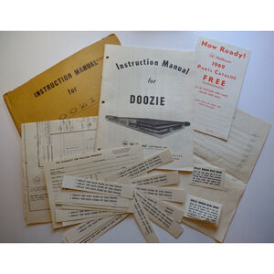 Doozie Pinball Machine Manuals Schematic Score Cards Original Paperwork Lot